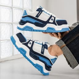 Men's Thick-Soled Height-Increasing Casual Sports Shoes, Low-Top Lace-Up Style, Wear-Resistant Sole, Comfortable and Anti-Slip,