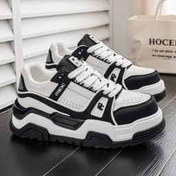 Men's Thick-Soled Height-Increasing Casual Sports Shoes, Low-Top Lace-Up Style, Wear-Resistant Sole, Comfortable and Anti-Slip,
