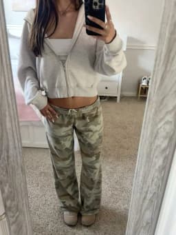 Camouflage Drawstring Sweatpant Women Summer Elastic Waist Straight Trousers American Vintage Streetwear Cotton Baggy Pants Y2k