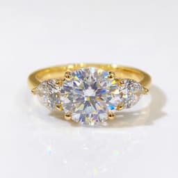 Fashion 3CT Big Certified Moissanite Diamond Engagement Rings for Women Double Heart Zircon Eternity Anniversary Jewelry