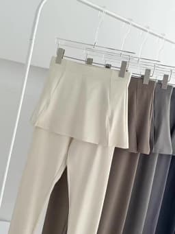 BIVIGAOS Fake Two-Piece Split Skirts Leggings Women Tennis Skirt Built-In Pockets Tight Sports Fitness Yoga Sharkskin Leggings