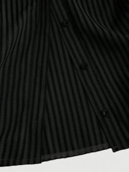 Women's Summer Mini Dress V Neck Bubble Sleeve Pleated A Line Shirt Dress Casual Short Dresses for Women