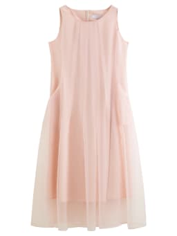 DUSHU Women [LineSculpt Series] Dresses Women 2026 Summer New Three Colors Fluffy Organza Sleeveless Elegant Fairycore Ins