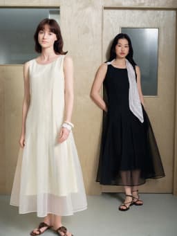 DUSHU Women [LineSculpt Series] Dresses Women 2026 Summer New Three Colors Fluffy Organza Sleeveless Elegant Fairycore Ins