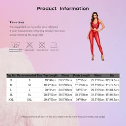 Womens Glossy PU Leather Outfit Multi-zip Back Lace-up Halter Crop Top and Sheer Mesh Legs High Waist Leggings Sets Y2k Clubwear