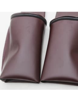 Unisex Anti Slip Double Sided PU Leather Long Gloves Wet Look PVC Guanlets Cosplay Performance Mitten Eldiven Gantlet Luvas Mitt