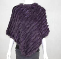 new arrival Hot Sale Real Fur Pashmina Shawls For Female Handmade Knitted Rabbit Fur Poncho Women Fur Shawl Winter