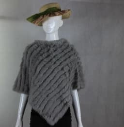 new arrival Hot Sale Real Fur Pashmina Shawls For Female Handmade Knitted Rabbit Fur Poncho Women Fur Shawl Winter