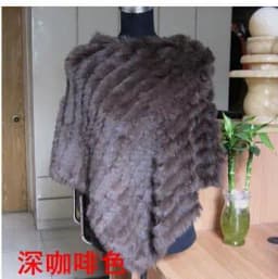 new arrival Hot Sale Real Fur Pashmina Shawls For Female Handmade Knitted Rabbit Fur Poncho Women Fur Shawl Winter