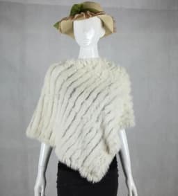 new arrival Hot Sale Real Fur Pashmina Shawls For Female Handmade Knitted Rabbit Fur Poncho Women Fur Shawl Winter