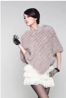 new arrival Hot Sale Real Fur Pashmina Shawls For Female Handmade Knitted Rabbit Fur Poncho Women Fur Shawl Winter