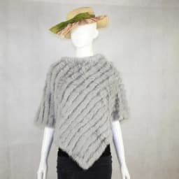 new arrival Hot Sale Real Fur Pashmina Shawls For Female Handmade Knitted Rabbit Fur Poncho Women Fur Shawl Winter