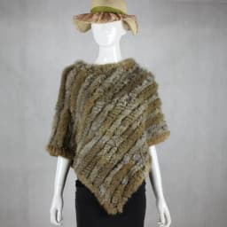 new arrival Hot Sale Real Fur Pashmina Shawls For Female Handmade Knitted Rabbit Fur Poncho Women Fur Shawl Winter
