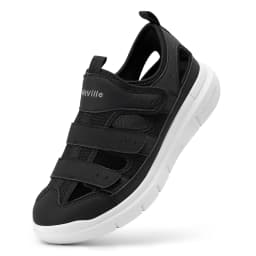 FitVille Summer Men's Wide Width Casual Diabetic Sandals, Lightweight Open Toe Sandals Built-in Arch Support, Effective Foot Pain Relief for Plantar Fasciitis, for Wide & Swollen Feet