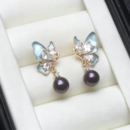Genuine White Natural Freshwater Pearl Earrings Women,Dangle 925 Silver Pearl Earrings Wife Mother Anniversary Gift Black Purple