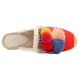 Women's Slippers Espadrilles Fluffy Ball Mule Slides Sale - Rubber Hemp Shoes Outside Spring women sandals