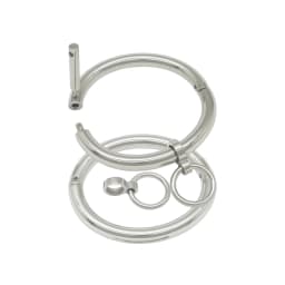 Polished Shining Stainless Steel Lockable Wrist Ankle Cuffs Bangle Bracelet With Removable O Ring Lock Screw Key