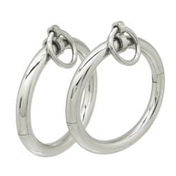 Polished Shining Stainless Steel Lockable Wrist Ankle Cuffs Bangle Bracelet With Removable O Ring Lock Screw Key