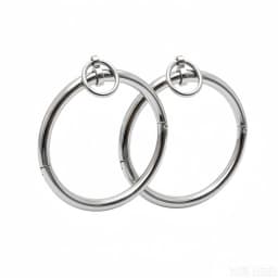 Polished Shining Stainless Steel Lockable Wrist Ankle Cuffs Bangle Bracelet With Removable O Ring Lock Screw Key