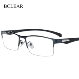 Men Titanium Alloy Eyeglasses Frame for Male Eyewear Flexible Temples Legs IP Electroplating Alloy Material Full Rim Half Rim