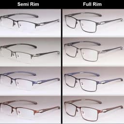 Men Titanium Alloy Eyeglasses Frame for Male Eyewear Flexible Temples Legs IP Electroplating Alloy Material Full Rim Half Rim