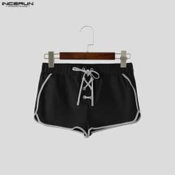 INCERUN Men Shorts Patchwork Joggers Summer Casual Men Bottoms Streetwear Lace Up Workout 2026 Color-block Shorts For Man S-5XL