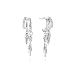 925 Sterling Silver Stacked Earrings Triple Hoop Illusion Series Girls Dangle Zircon Tassel Personalized Drop Earring for Women