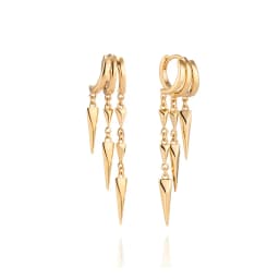 925 Sterling Silver Stacked Earrings Triple Hoop Illusion Series Girls Dangle Zircon Tassel Personalized Drop Earring for Women