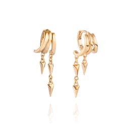 925 Sterling Silver Stacked Earrings Triple Hoop Illusion Series Girls Dangle Zircon Tassel Personalized Drop Earring for Women