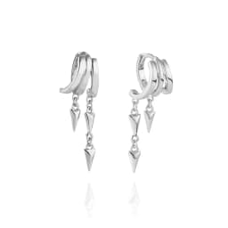 925 Sterling Silver Stacked Earrings Triple Hoop Illusion Series Girls Dangle Zircon Tassel Personalized Drop Earring for Women