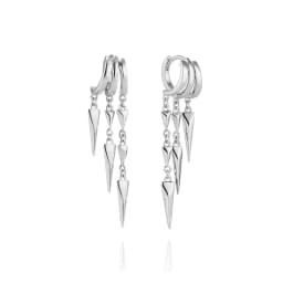 925 Sterling Silver Stacked Earrings Triple Hoop Illusion Series Girls Dangle Zircon Tassel Personalized Drop Earring for Women