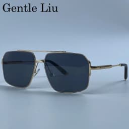 Oversized Square Sunglasses Men 2026 Luxury Brand Gold Metal Frame Double Bridge Sun Glasses Male Vintage Fashion Driving Shades