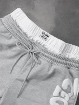 Men's Oversized Streetwear Sweatpants Brand Contrast Waist 3D Puff Letter Print Polyester Gray Multi Color Pants S-2XL All Size