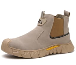 Durable Men's Safety Shoes Fashion Men's Work Boots Anti Smash Piercing Resistant Factory Outdoor Comfort Footwear For Men