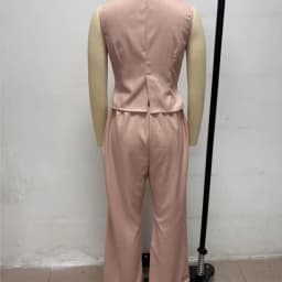 2026 Summer Women Two Piece Set Single-breasted Sleeveless Vest Top And Trousers Pants Set Suit Office Ladies Suits