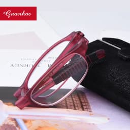 TR90 Folding Reading Glasses +1.0 to +4.0 HD Portable Ultralight Presbyopic Glasses Case For Men Women Presbyopia Spectacles