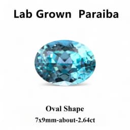 Lab Grown Paraiba Oval Cut Neon Blue Color for DIY Advanced Jewelry Making Inlay Ring Necklace Selectable Certificate