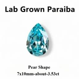 Lab Grown Paraiba Oval Cut Neon Blue Color for DIY Advanced Jewelry Making Inlay Ring Necklace Selectable Certificate