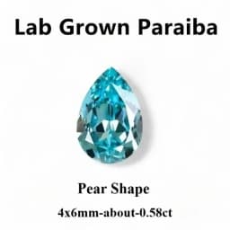 Lab Grown Paraiba Oval Cut Neon Blue Color for DIY Advanced Jewelry Making Inlay Ring Necklace Selectable Certificate