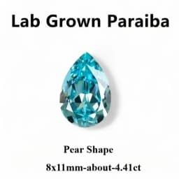 Lab Grown Paraiba Oval Cut Neon Blue Color for DIY Advanced Jewelry Making Inlay Ring Necklace Selectable Certificate
