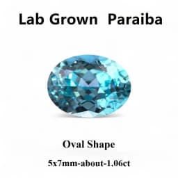 Lab Grown Paraiba Oval Cut Neon Blue Color for DIY Advanced Jewelry Making Inlay Ring Necklace Selectable Certificate