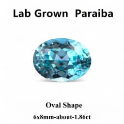 Lab Grown Paraiba Oval Cut Neon Blue Color for DIY Advanced Jewelry Making Inlay Ring Necklace Selectable Certificate
