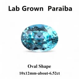 Lab Grown Paraiba Oval Cut Neon Blue Color for DIY Advanced Jewelry Making Inlay Ring Necklace Selectable Certificate