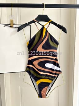 Classic Design Lady Headband Scarf Romper with Letter Signature Logo Yoga Sets Luxury Brand Lady Sports Sets Beachwear
