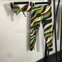 Classic Design Lady Headband Scarf Romper with Letter Signature Logo Yoga Sets Luxury Brand Lady Sports Sets Beachwear