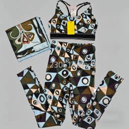 Classic Design Lady Headband Scarf Romper with Letter Signature Logo Yoga Sets Luxury Brand Lady Sports Sets Beachwear