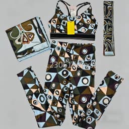 Classic Design Lady Headband Scarf Romper with Letter Signature Logo Yoga Sets Luxury Brand Lady Sports Sets Beachwear