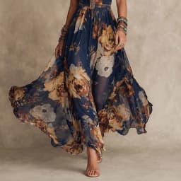 New Women Boho Floral Print Maxi Dress Elegant Spaghetti Strap V Neck Sleeveless Slim Waist A-Line Long Flowing Beach Sundress