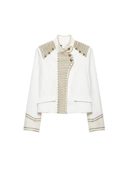 New Women's Napoleon Jacket Street Stand Collar Long Sleeve Buttons Short Jackets Chic 2026 Autumn Female Daily Outerwear