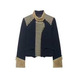 New Women's Napoleon Jacket Street Stand Collar Long Sleeve Buttons Short Jackets Chic 2026 Autumn Female Daily Outerwear